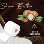 60-roll pack - Triple-ply quilted shea butter scented toilet paper